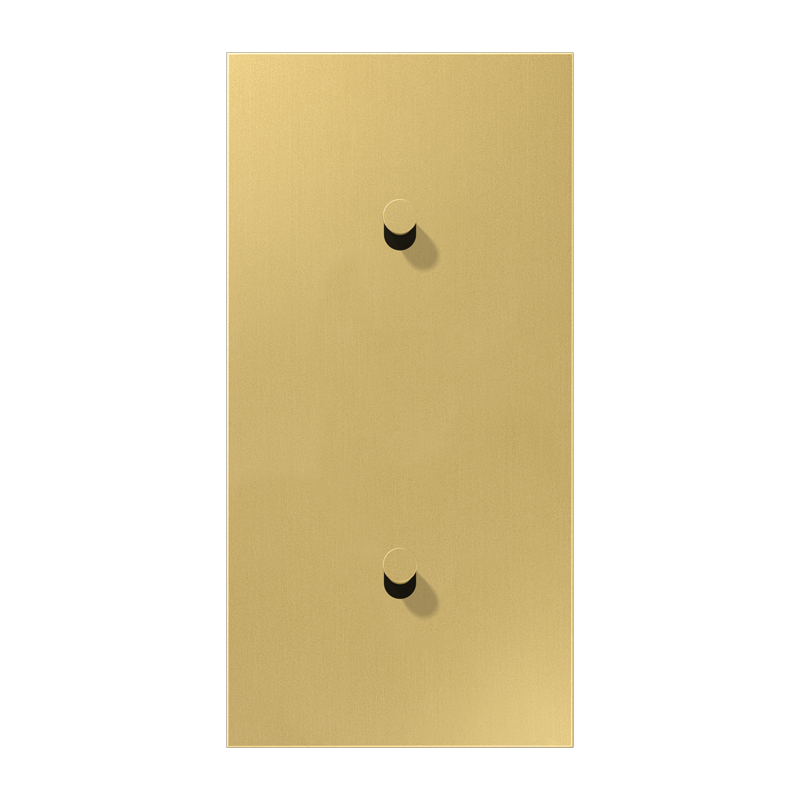 Jung ME12-20CK25 Abdeckung mit Kipphebel "Kegel", 2 x 1 Kipphebel, senkrecht, Serie LS 1912, Messing classic