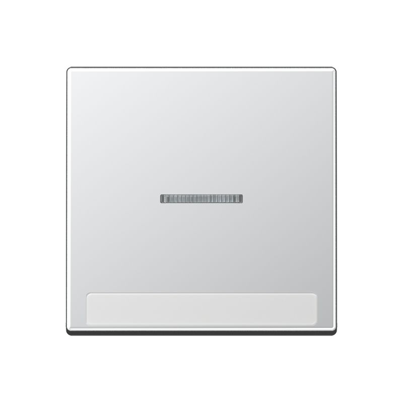 Jung A590BFNAKO5AL 1-fach Wippe , mit Schriftfeld, mit Lichtleiter, Thermoplast lackiert, Serie A, aluminium