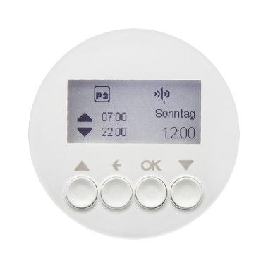 Berker 85741139 Jalousie-Schaltuhr mit Display, R.1/R.3, polarweiß glänzend