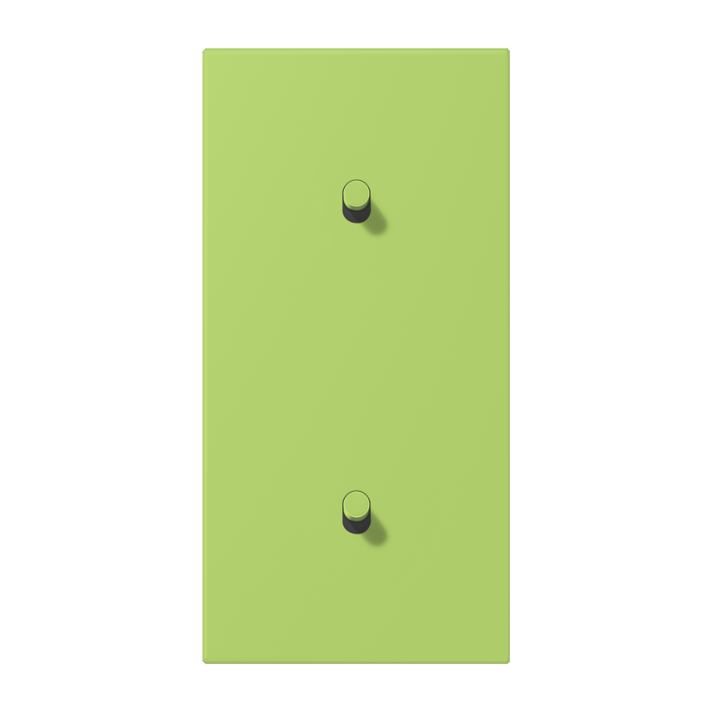 Jung LC12-20R0221 Abdeckung mit Kipphebel "Zylinder", 2 x 1 Kipphebel, senkrecht, vert clair