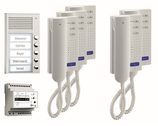 TCS PPA05-EN/02 Sprechanlagen-Set Aufputz für 5 WE