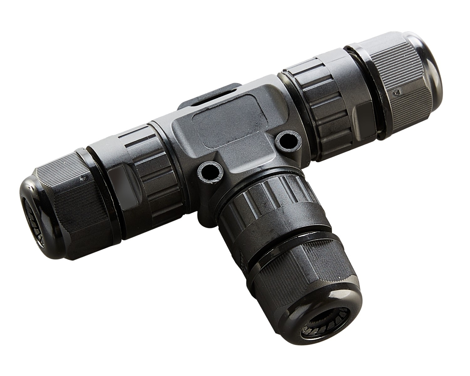 Heitronic 501339 T-Kabelverbinder 3-pol, Ø 9-12 mm, IP68, schraubenlos, für den Außenbereich, für massive oder feindrähtige Leiter