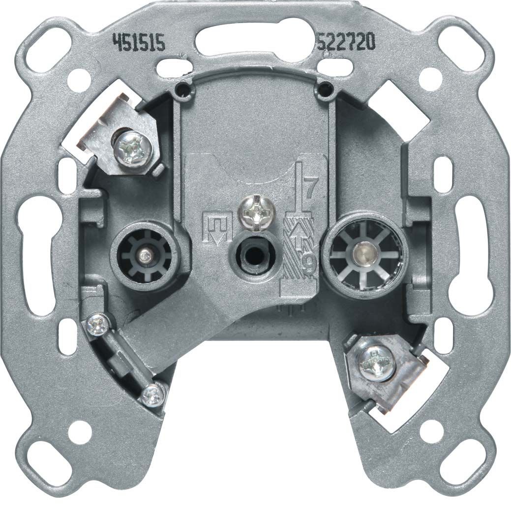 Berker 451515 Antennendose 2-Loch TV,FM, 15dB Durchgangsdose