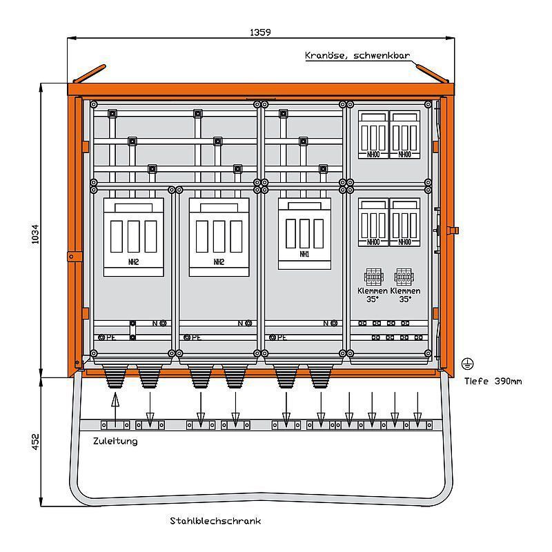 Walther WGV0080 Gruppenverteilerschrank 277kVA
