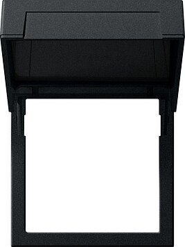 Gira 2658005 Montagerahmen Klappdeckel, System 55, schwarz matt