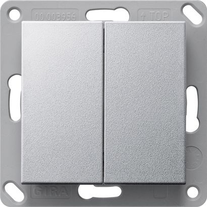 Gira 517826 RF Wandsender 2-fach KNX, System 55, Farbe Alu