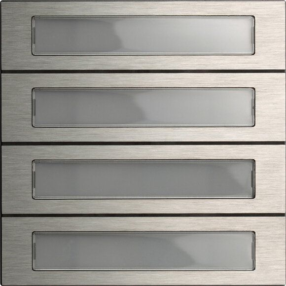 Gira 5534920 Ruftastenmodul 4-fach, System 106, edelstahl