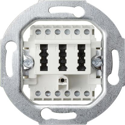 Gira 003202 TAE-Anschlussdose TAE 2 x 6/6 NFF Einsatz Weiß