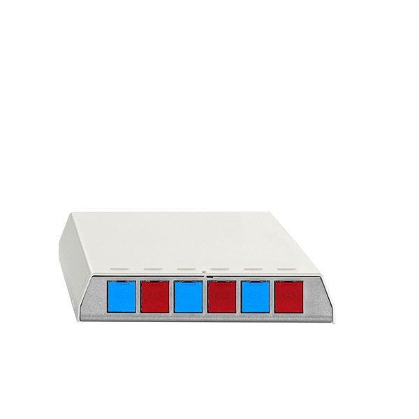 Rutenbeck 23510308 PoE+-Patchpanel, Midspanlösung, Aufputz, für Tisch-/Wandmontage, REG-Montage mit Hutschienenadapter 10010070, 6 RJ45-Steckbuchsen, reinweiß
