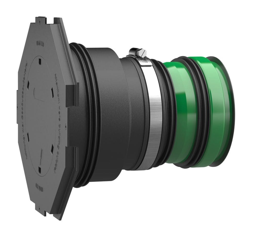 Hauff 3030300243 Universal-Wanddurchführung mit Anarbeitungsflansch für Doppel-/Elementwände UDME150/400 KG2000