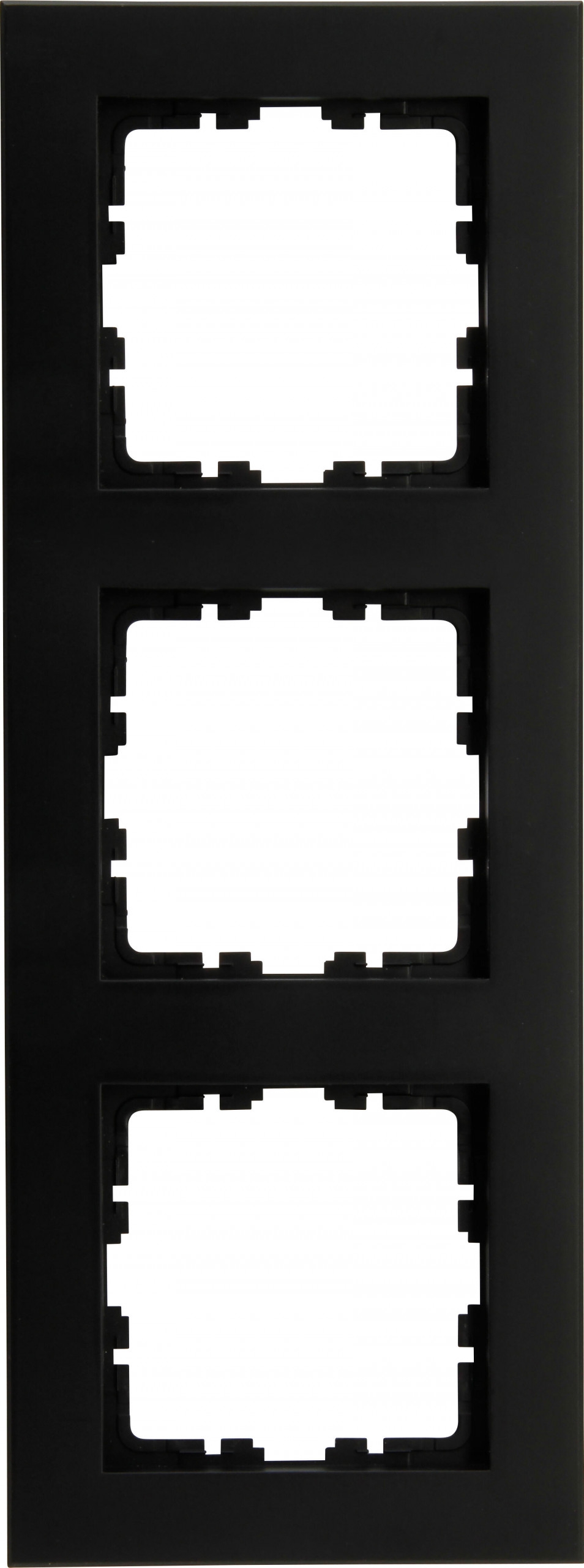 Kopp 407050004 HK07 PURE - Abdeckrahmen 3-fach, Farbe: schwarz matt
