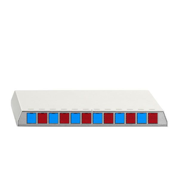 Rutenbeck 23510309 PoE+-Patchpanel, Midspanlösung, Aufputz, für Tisch-/Wandmontage, REG-Montage mit Hutschienenadapter 10010070, 12 RJ45-Steckbuchsen, reinweiß