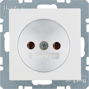 Berker 6167031909 Steckdose ohne Schutzkontakt S.x/B.x polarweiß matt
