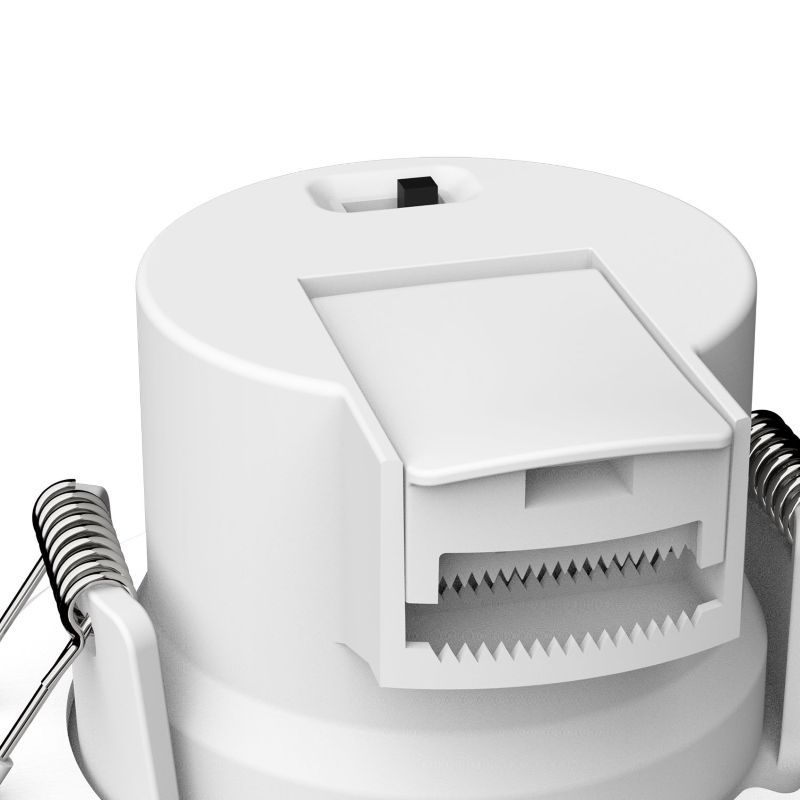 Heitronic 501456 LED Einbaustrahler DL7003, rund, 5,5 Watt, 3000/4000/6500 K, 540/600/580 lm, dimmbar, IP44, schwenkbar, weiß, schwarz und silber gebürsteter Abdeckring