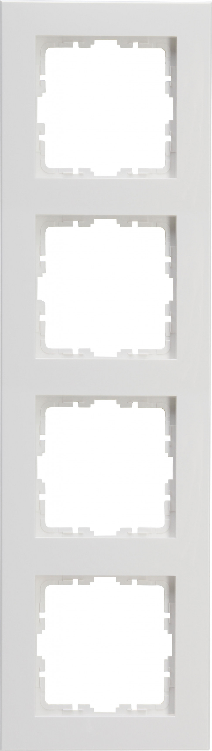Kopp 407132005 HK07 PURE - Abdeckrahmen 4-fach, Farbe: arktisweiß matt