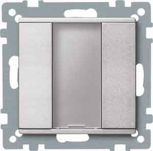 Merten 627560 Taster 1-fach plus, System M, aluminium