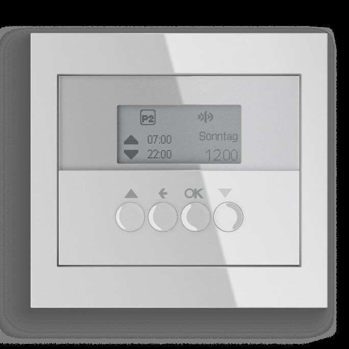 Berker 85741179 Jalousie-Schaltuhr mit Display, K.1, polarweiß glänzend