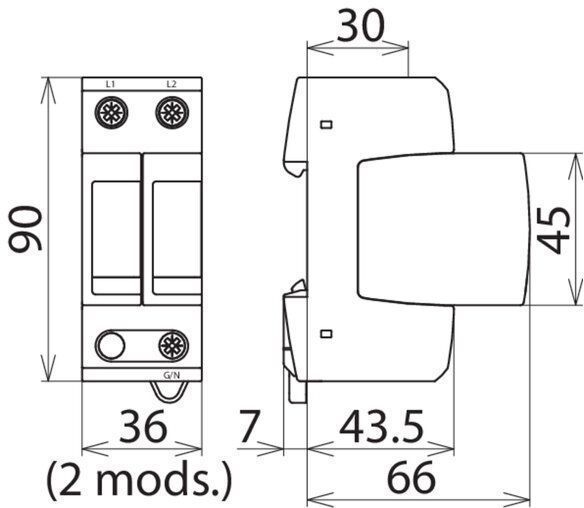 Dehn 908203 Überspannungsableiter Typ 2 DEHNguard M