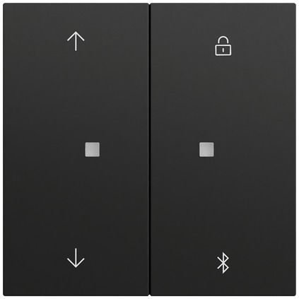 Gira 536774 System 3000 Jalousie- und Schaltuhr BT Pfeilsymbole, System 70, schwarz matt (lackiert)