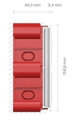Gira 0212255 Abdeckrahmen 2-fach für  flachen Einbau, Gira E2, Farbe alu