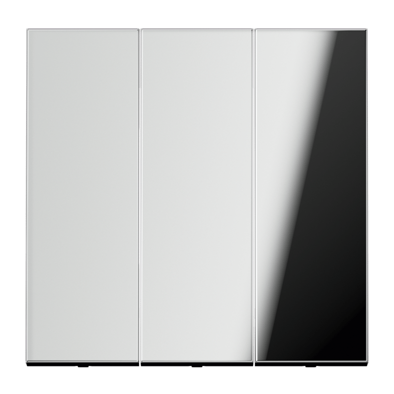 Jung GCR993 Wippe, 3-fach, Metall verchromt, Serie LS, glanzchrom