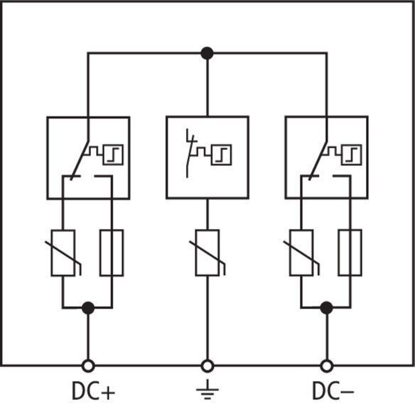 Dehn + Söhne 900910 Überspannungsableiter Typ 2 DEHNcube im Gehäuse IP65 f. PV-Anl. 1MPP b. 1000V DC