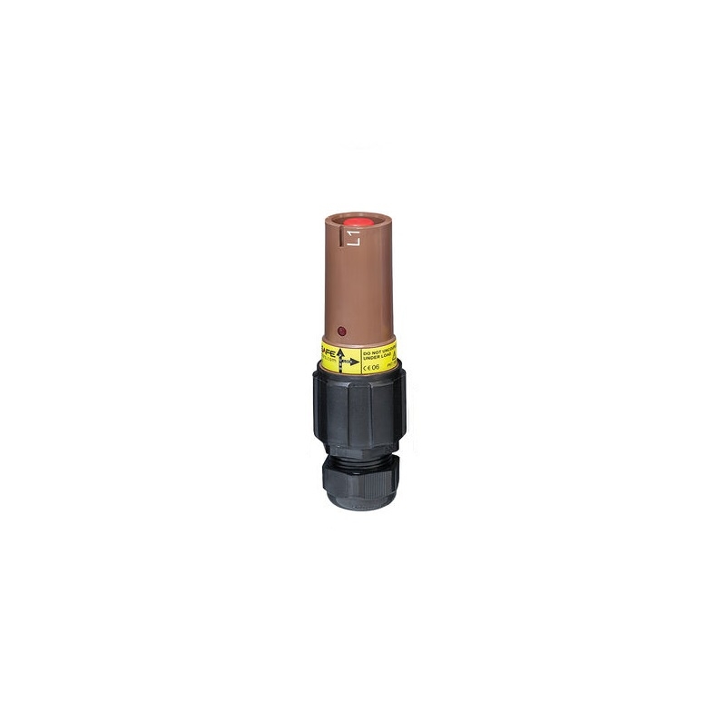 Walther Electric 2F9106BR120S Steckverbinder Powerlock Line Source, 500 A, Schraubanschluss, 120 mm², braun