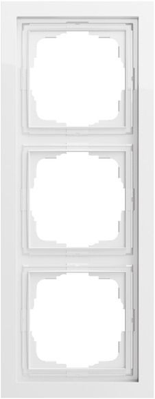 Gira 0213705 Abdeckrahmen 3-fach für flachen Einbau, Gira F200, reinweiß glänzend