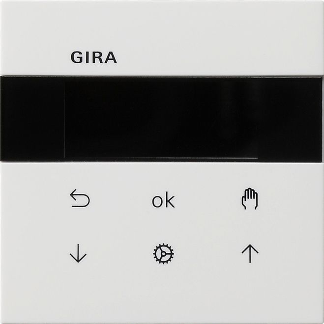 Gira 5366112 S3000 Jalousie- und Schaltuhr Display, Flächenschalter, reinweiß glänzend