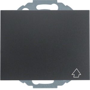 Berker 47477106 Schutzkontakt-Steckdose mit Klappdeckel, Beschriftungsfeld, erhöhtem Berührungsschutz, in 45°-Stufen variable Einbaulage, K.1, anthrazit matt