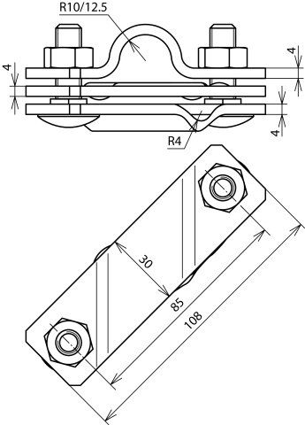 Dehn 649015 Anschlusschelle Ø25mm