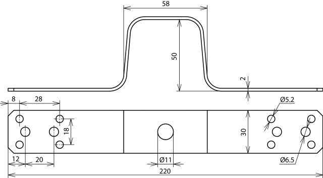 Dehn + Söhne 377 026 Überbrückungslasche lang
