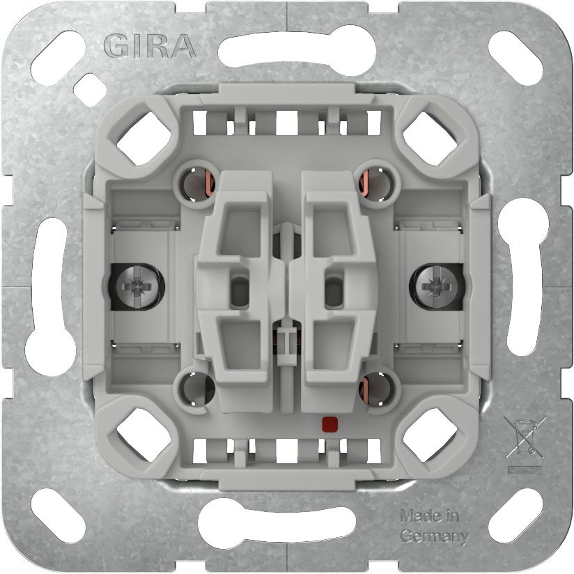 Gira 310500 Wippschalter Serienschalter Einsatz 10AX/250V, mit Befestigungskrallen