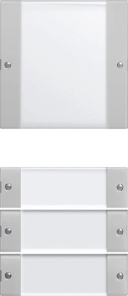 Gira 2134015 Wippenset 4-fach (1+3) mit Beschriftungsfeld, System 55, Klar/grau matt
