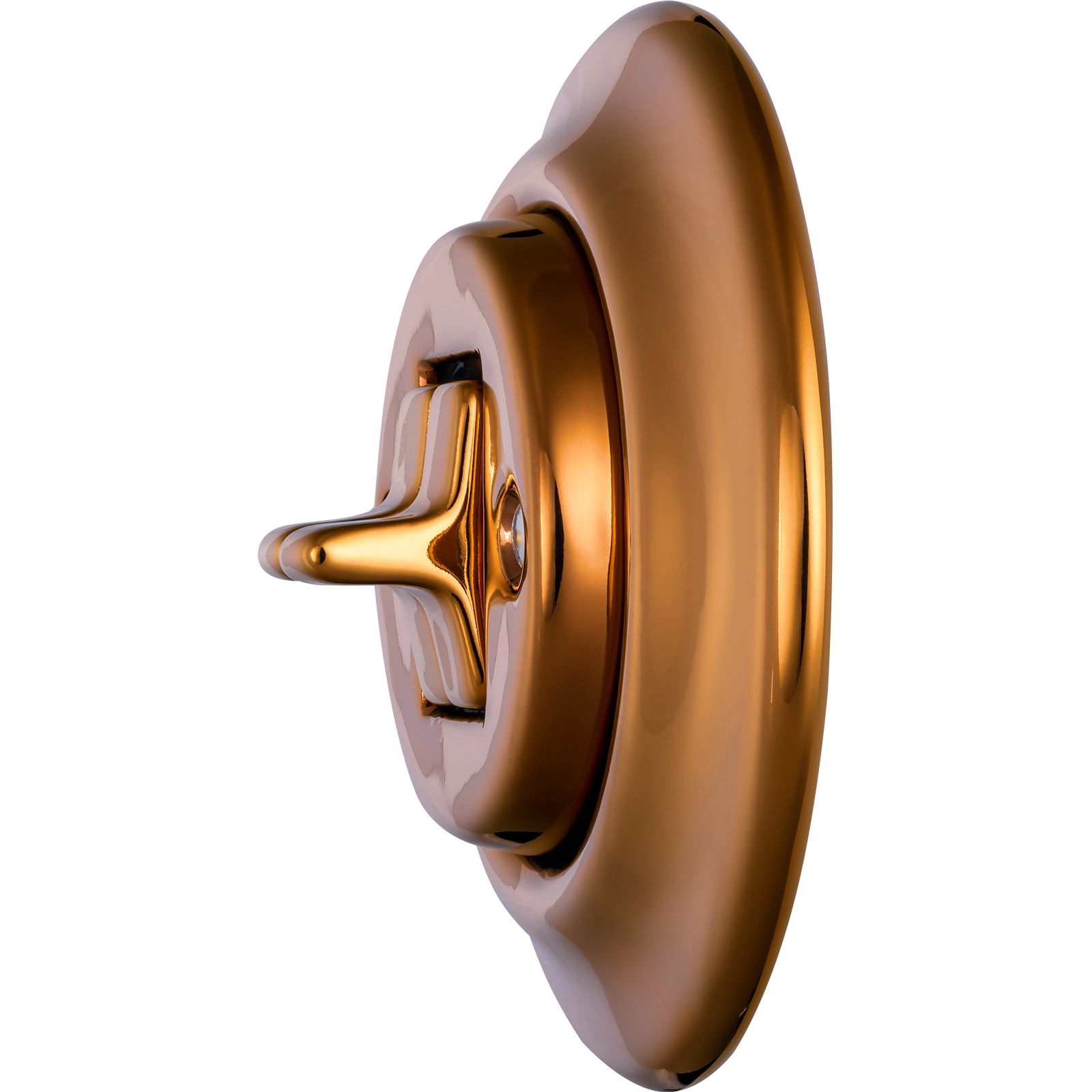 Katy Paty CUPRUM-NITIDUM Porzellan-Kippschalter schmal 2-fach, Jalousie, kupfer metallic