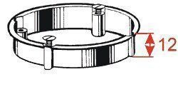 Kaiser 1155-61 Putzausgleich-Ringe 60mm, Höhe 12mm