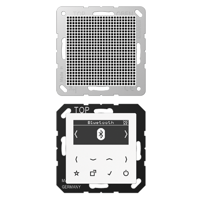 Jung DABA1BTWW Smart Radio DAB+ Bluetooth®, Set Mono, Serie AS/A, alpinweiß