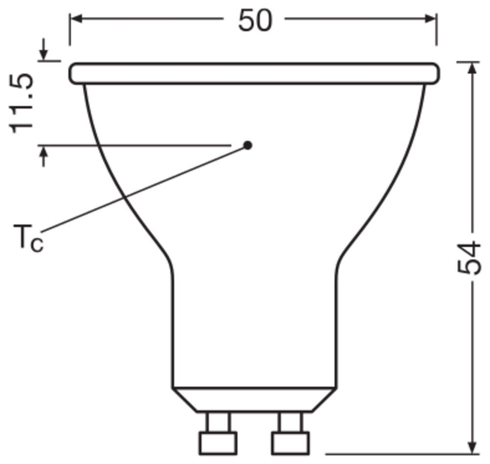 Ledvance 4099854457203 LED PAR16 P, 36 °, 6,1 W, 827, 575 lm, GU10, nicht dimmbar