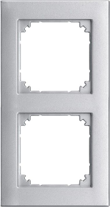 Merten 488260 Rahmen, 2-fach, bündiger Einbau, M-PLAN II, aluminium