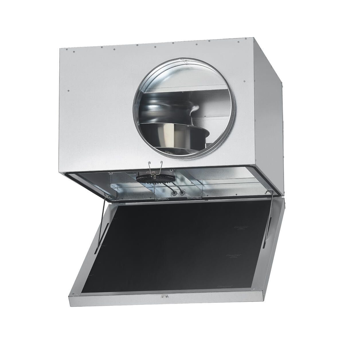 Helios 09629 SB-EC-400 Radial-Rohrventilator mit geräuschgedämpftem Gehäuse 1 PH, Anschluß Ø 400 mm, 650W, 200-277V, 50/60Hz regelbar