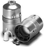 Houben 102385 E27-Fassung Metall Glattmantel mit Messingkette