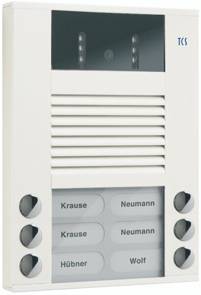 TCS AVE 14063-0018 Video-Sprechanlage Außenstation für 6 WE, Aufputz