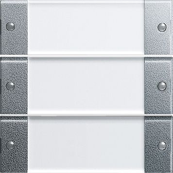 Gira 213326 Wippenset 3-fach mit Beschriftungsfeld, System 55, Klar/Farbe alu