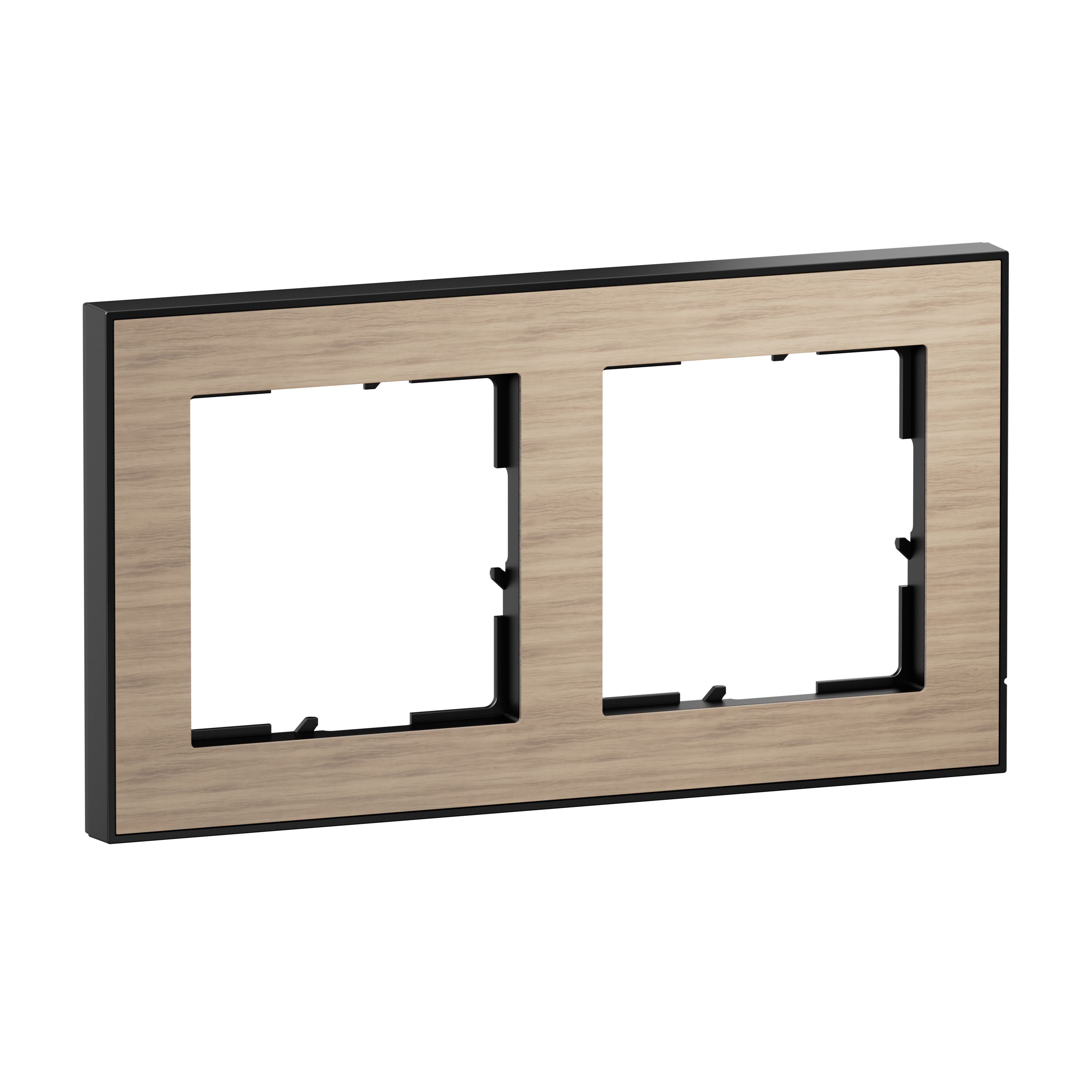 Legrand 765292 SEANO+ 2-fach Rahmen mit Echtmaterialoberfläche, Eiche Natur