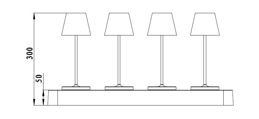 ALED 5702064000006 8-fach Multi-Ladeplatte schwarz für LED-Tischleuchte Calida Nano
