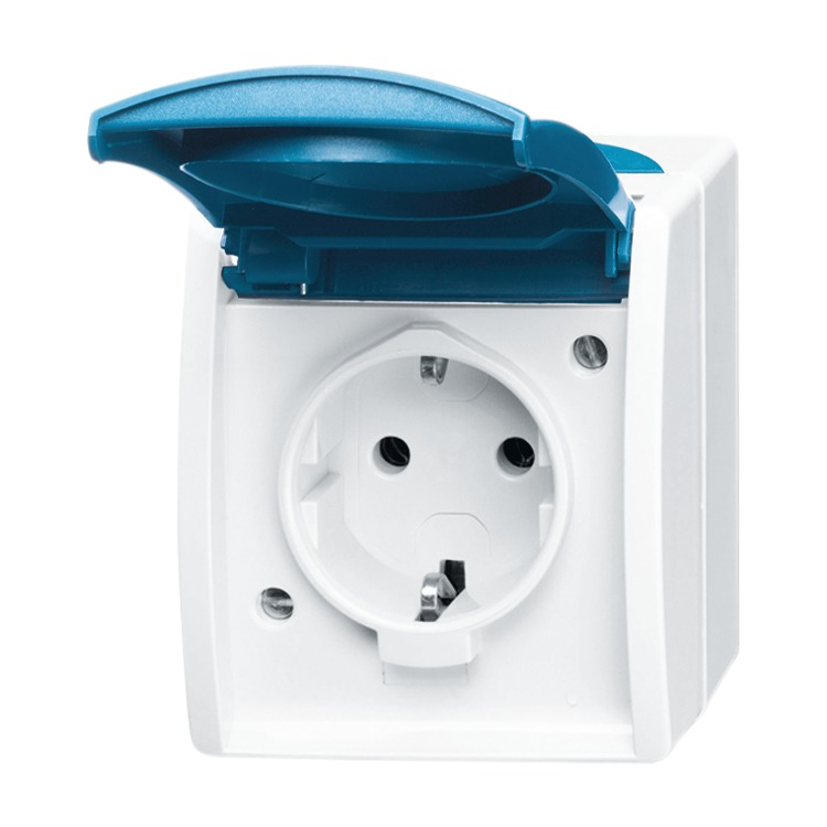 Busch-Jaeger Aufputzprogramm IP44 blau | elektroland24
