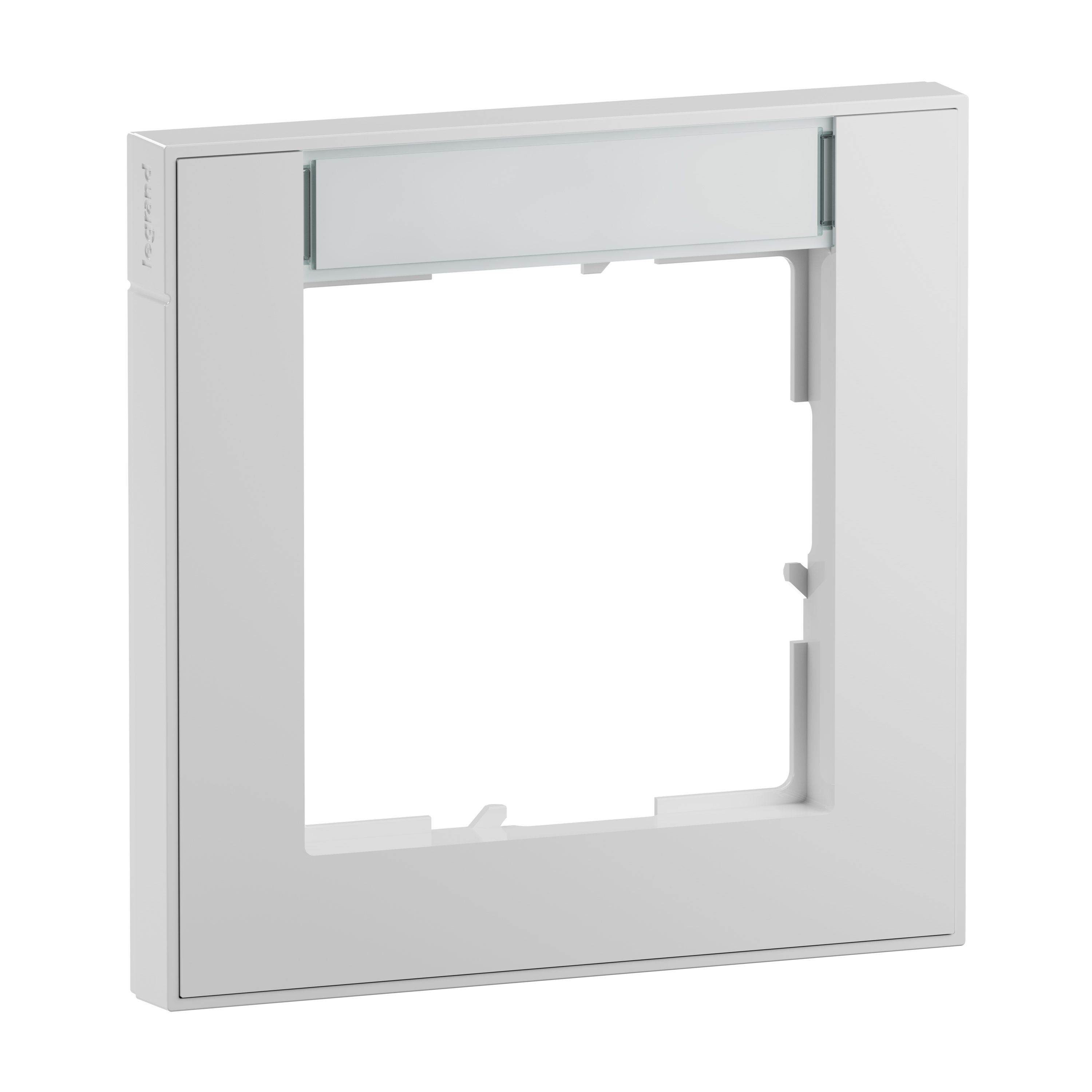 Legrand 765891 SEANO+ 1-fach Rahmen mit Beschriftungsfeld, Ultraweiß