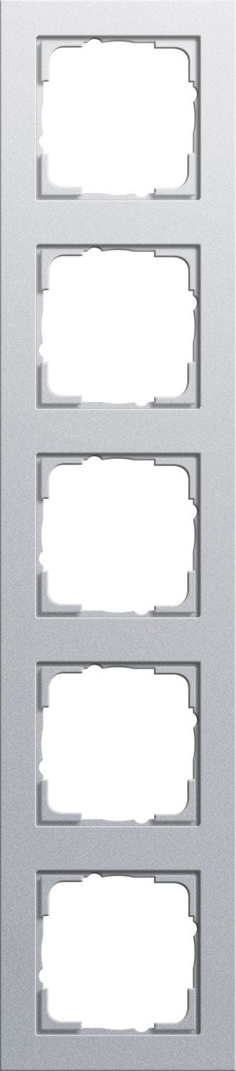 Gira 021525 Abdeckrahmen 5-fach. Gira E2, Farbe alu