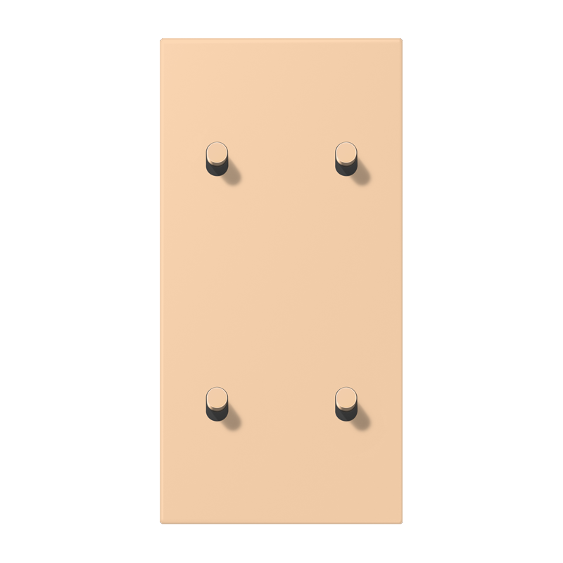 Jung LC12-25R0237 Abdeckung mit Kipphebel "Zylinder", 2 x 2 Kipphebel, senkrecht, terre sienne claire 31