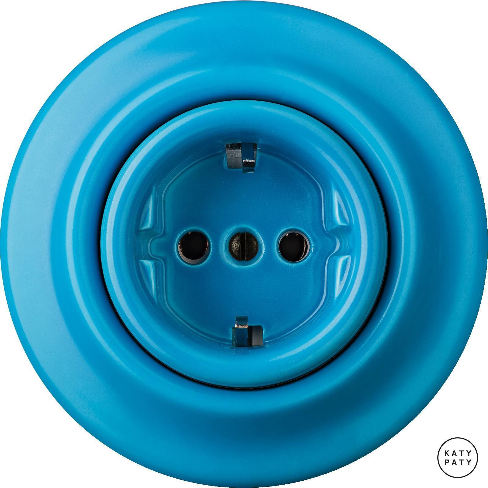 Katy Paty NITOR ARA Porzellan-Steckdose, blau